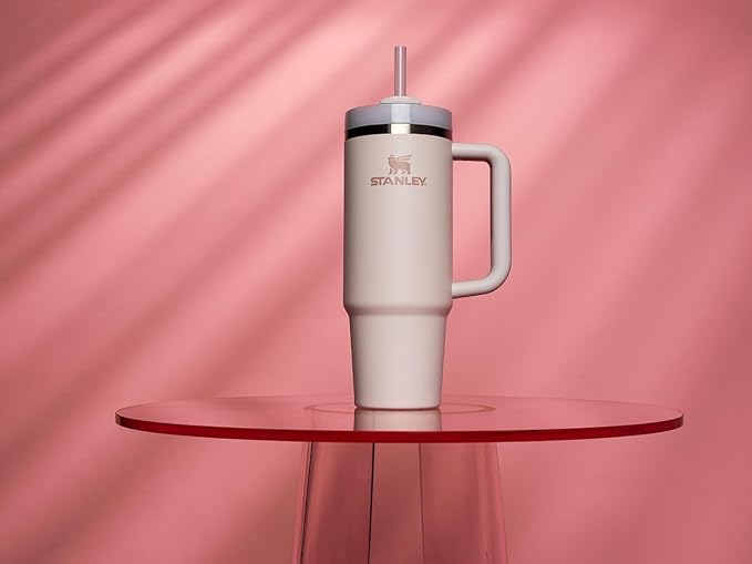 STANLEY Quencher H2.0 Tumbler with Handle and Straw 30 oz | Flowstate 3-Position Lid | Cup Holder Compatible for Travel | Insulated Stainless Steel Cup | BPA-Free | Rose Quartz 2.0 - Voxly3d