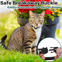 Airtag Cat Collar Breakaway, Reflective Kitten Collar with Apple Air Tag Holder and Bell for Girl Boy Cats, 0.4 Inches in Width and Lightweight(Black) - Voxly3d