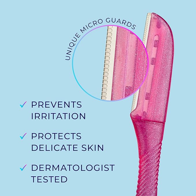 Schick Hydro Silk Touch-Up Dermaplaning Tool with Precision Cover | Dermaplane Razor, Face Razors for Women, Peach Fuzz Remover - Voxly3d