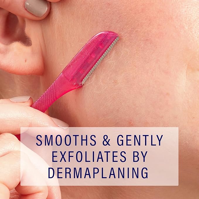 Schick Hydro Silk Touch-Up Dermaplaning Tool with Precision Cover | Dermaplane Razor, Face Razors for Women, Peach Fuzz Remover - Voxly3d