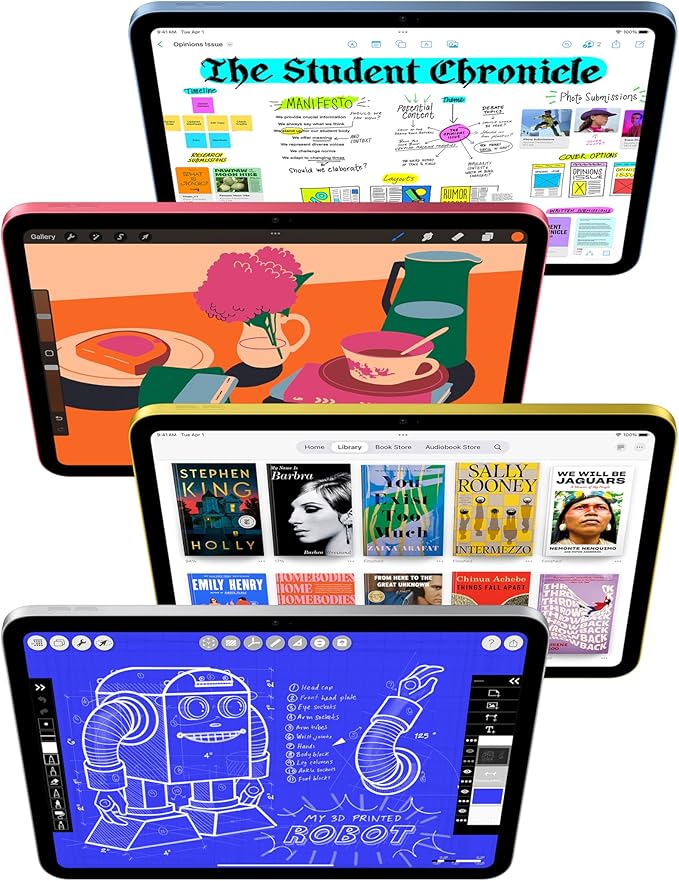 Apple iPad 11-inch: A16 chip, 11-inch Model, Liquid Retina Display, 128GB, Wi-Fi 6, 12MP Front/12MP Back Camera, Touch ID, All-Day Battery Life — Blue - Voxly3d