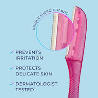 Schick Hydro Silk Touch-Up Dermaplaning Tool with Precision Cover | Dermaplane Razor, Face Razors for Women, Peach Fuzz Remover - Voxly3d