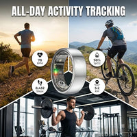 Yuga Smart Ring Health Tracker - Fitness Ring with 24/7 Health Monitoring, Sleep Tracker Ring, 5ATM Waterproof Smart Ring for Men Women - Voxly3d
